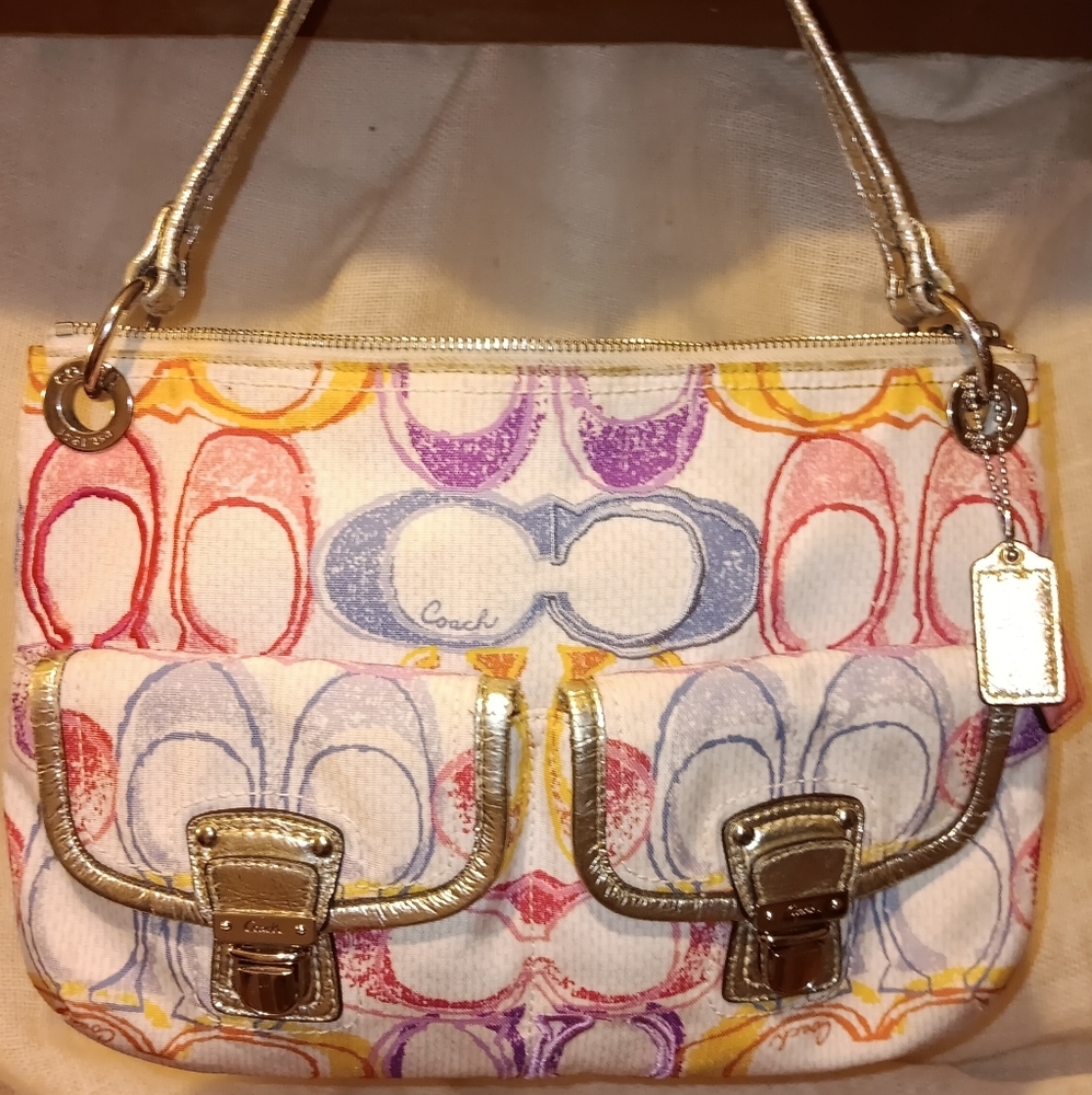 Multi colored Poppy Dream Coach Purse
